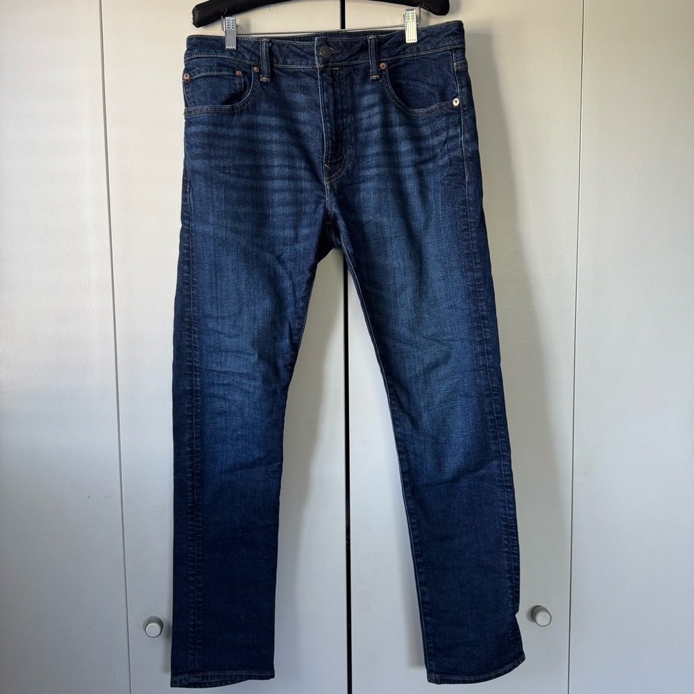 American Eagle Outfitters Men's Slim Jeans - Dark Blue